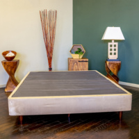 tan velvet boxspring