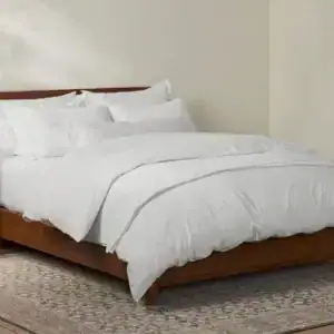HeritageOrganicPercale Duvet AlpineWhite HeroThreeQuarters FA23 19713 c9e0b4b9 7fdb 401f 8593 aa7a54369771