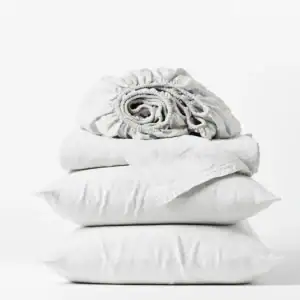 OrganicRelaxedLinen SheetSet AlpineWhite B SP21 1